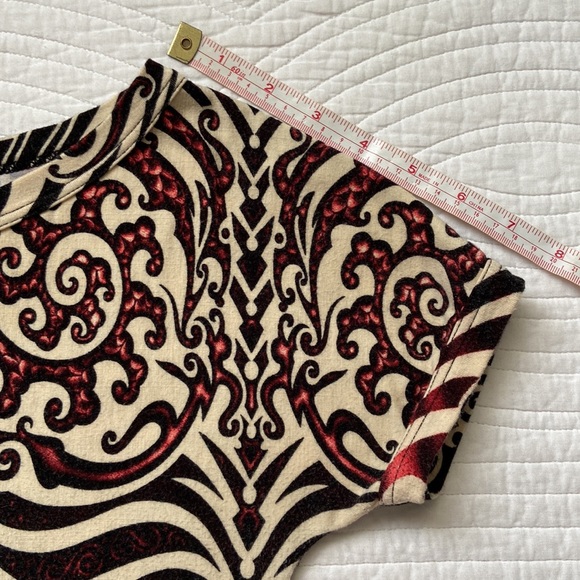 Jean Paul Gaultier 90s Vintage Tee Tattoo Skeleton T-shirt Back Slit 38 M fits S - Picture 15 of 17